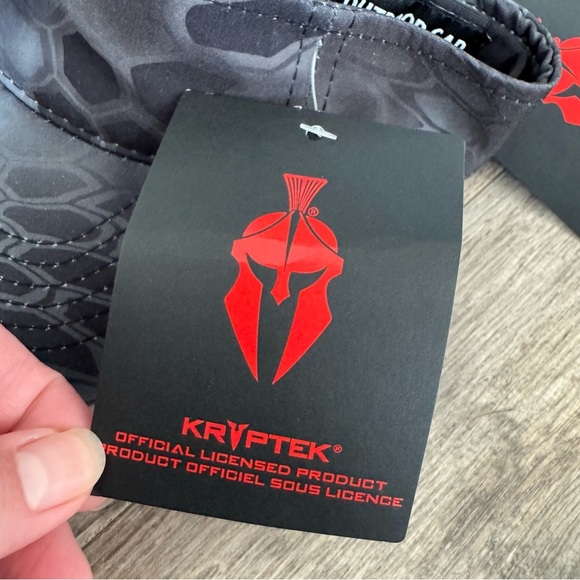 NWT! Kryptek Gray and Black Camo Print Outdoor Cap Visor - Picture 6 of 9